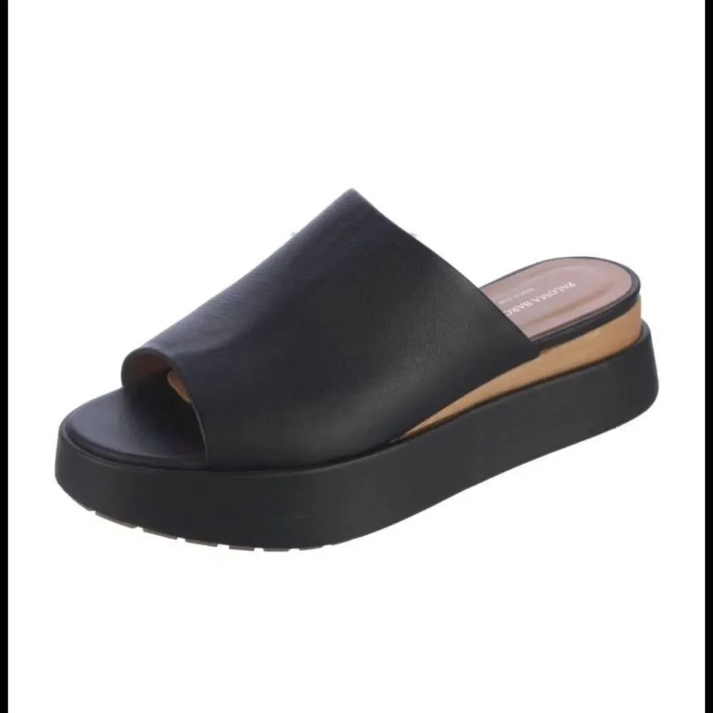 Paloma Barcelo Platform Leather Slides
